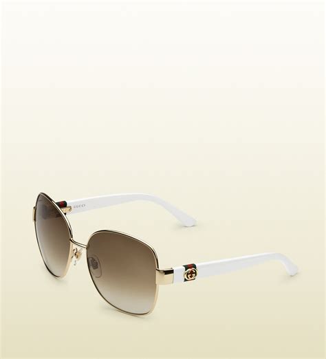 gucci brille damen gold|Gucci Sunglasses for Women .